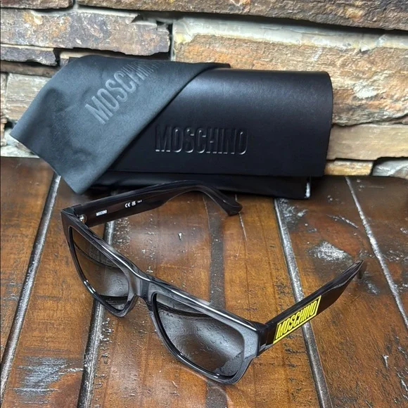 Moschino Black and Yellow Sunglasses